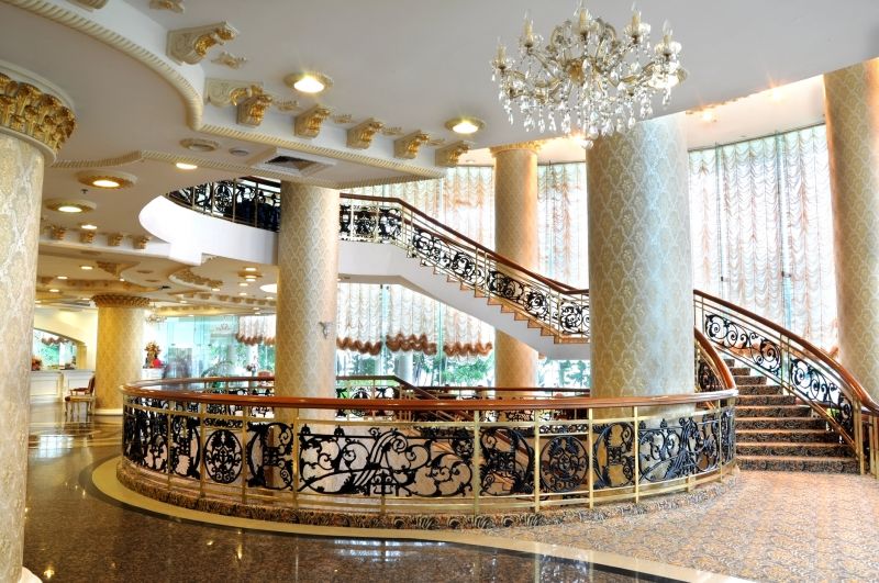 Chandelier Over a Staircase